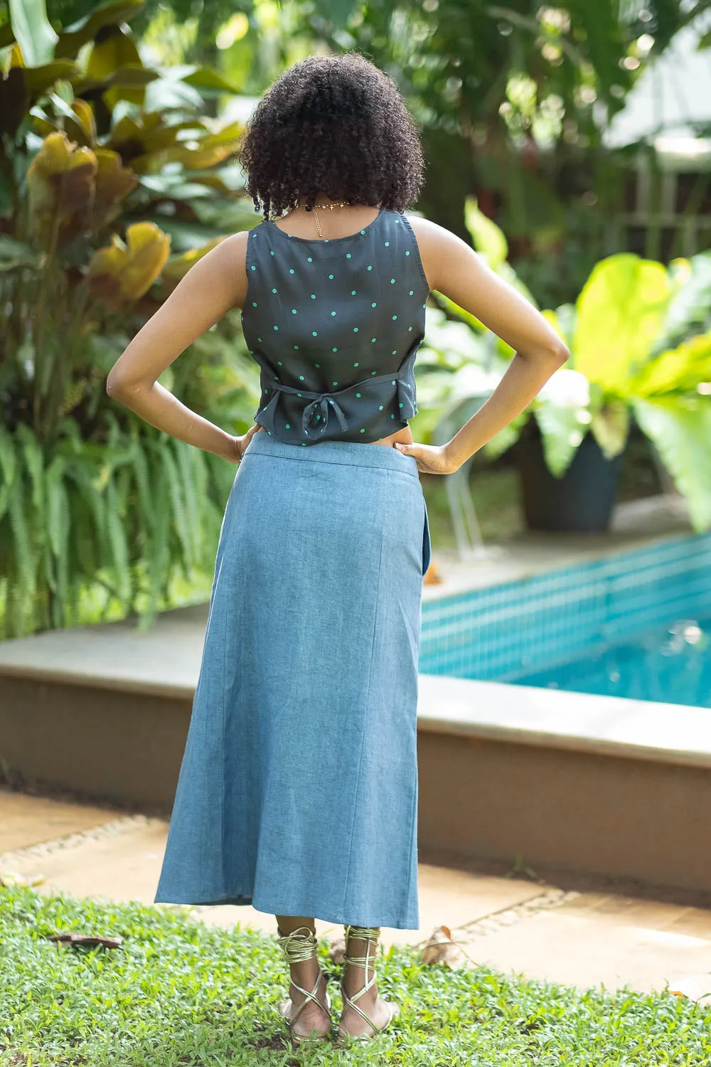 The Heavy Linen Midi Skirt