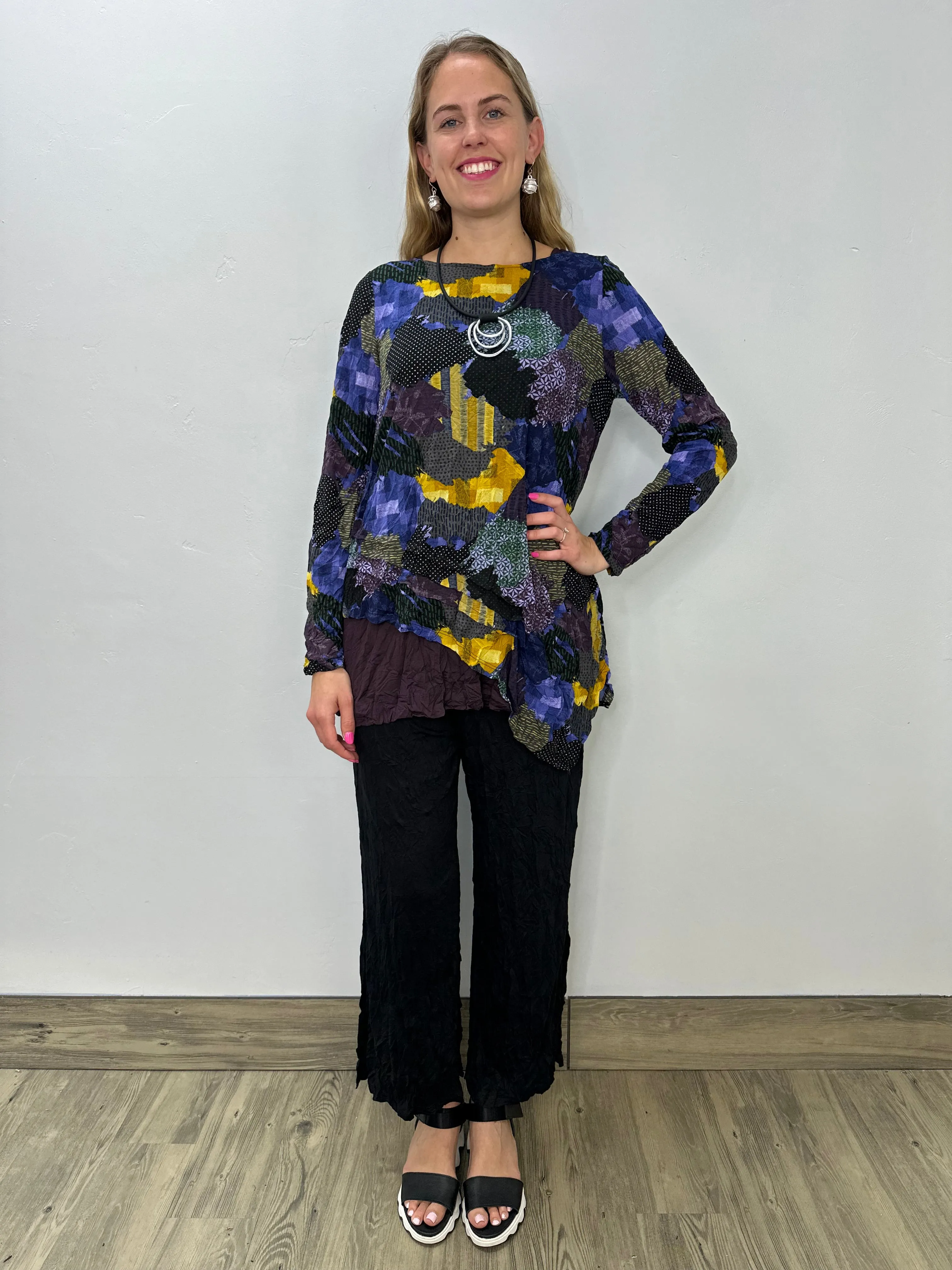 Thora Crinkle Top - Purple Patch