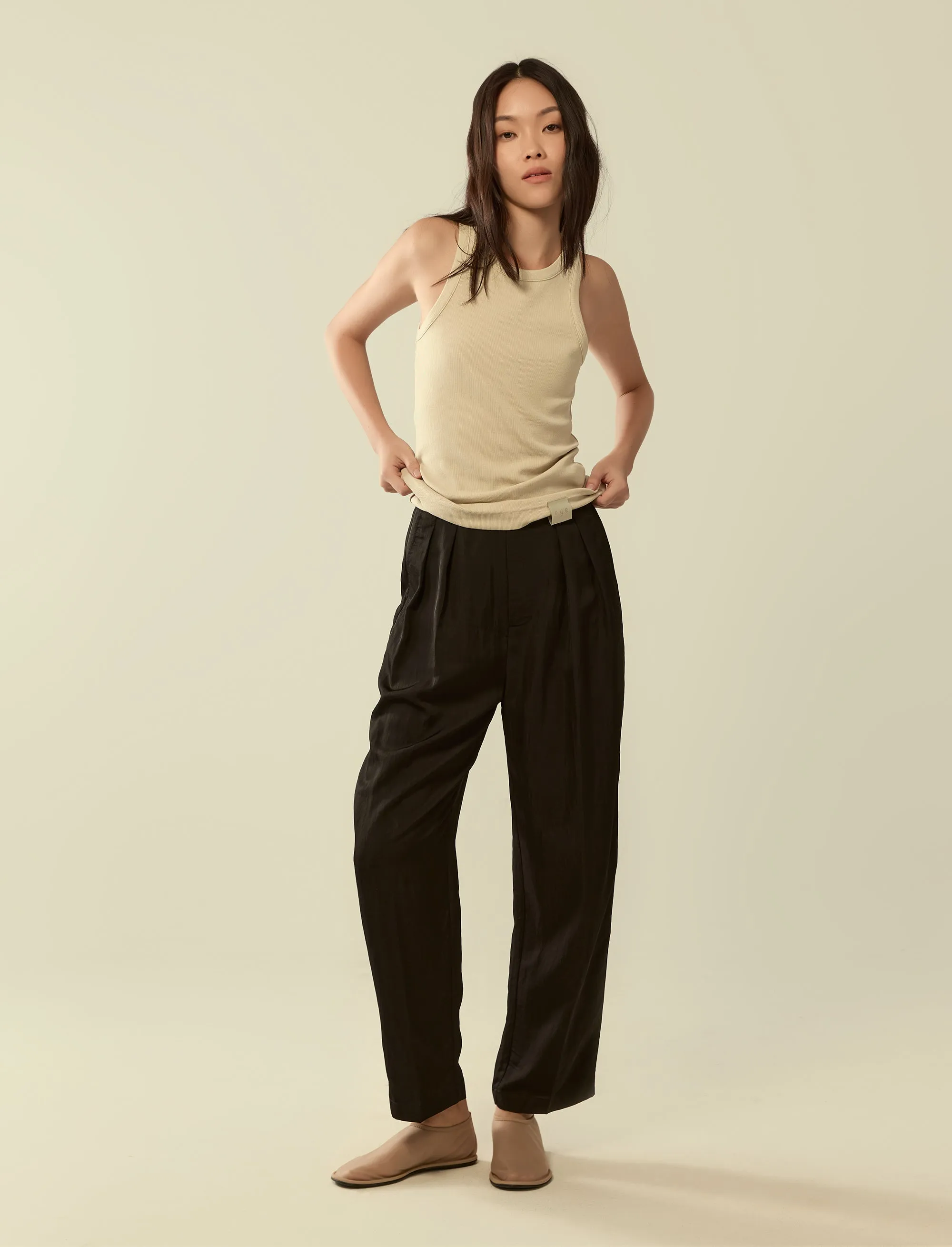 viscose ribbed tank top