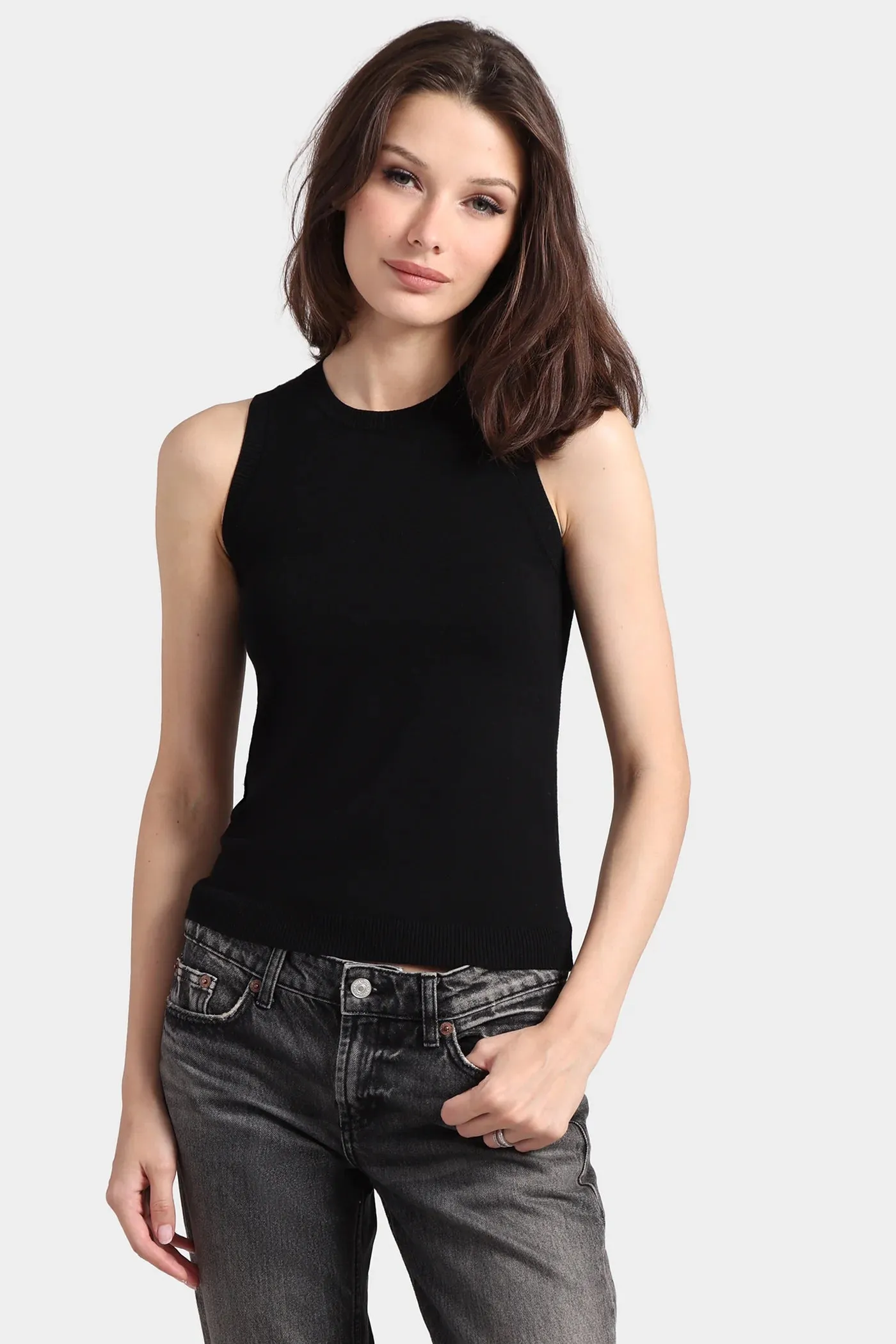 Viscose Tank, Black
