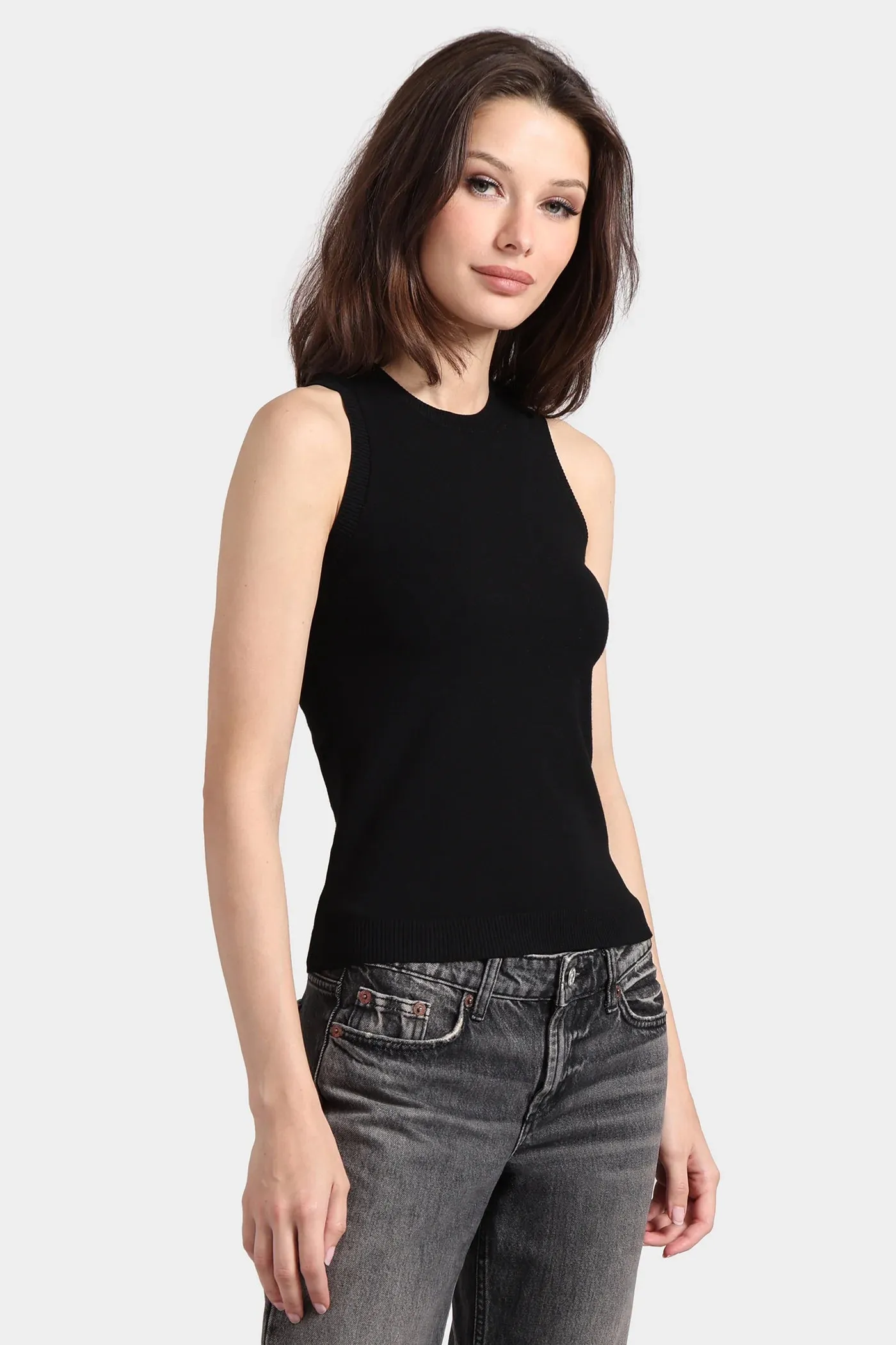 Viscose Tank, Black