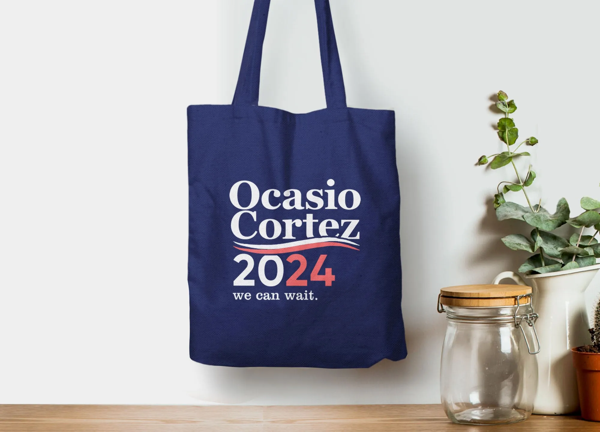 Vote AOC 2024 Tote Bag | Alexandria Ocasio Cortez for president