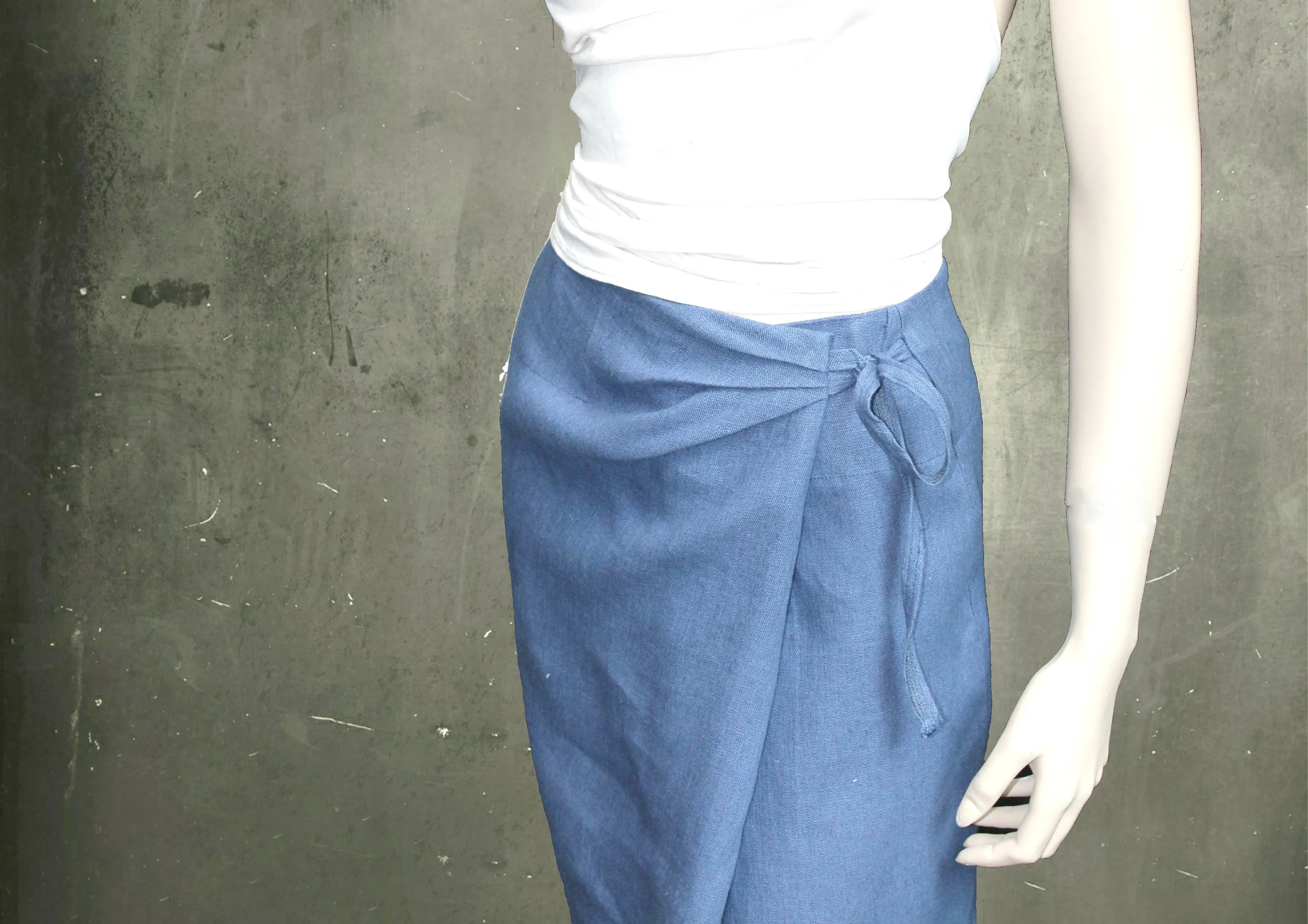wrap rokje biologische linnen / organic linen wrap skirt