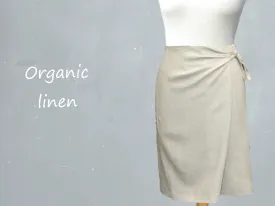wrap rokje biologische linnen / organic linen wrap skirt