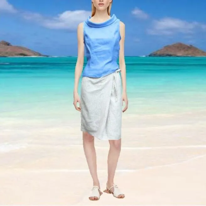 wrap rokje biologische linnen / organic linen wrap skirt