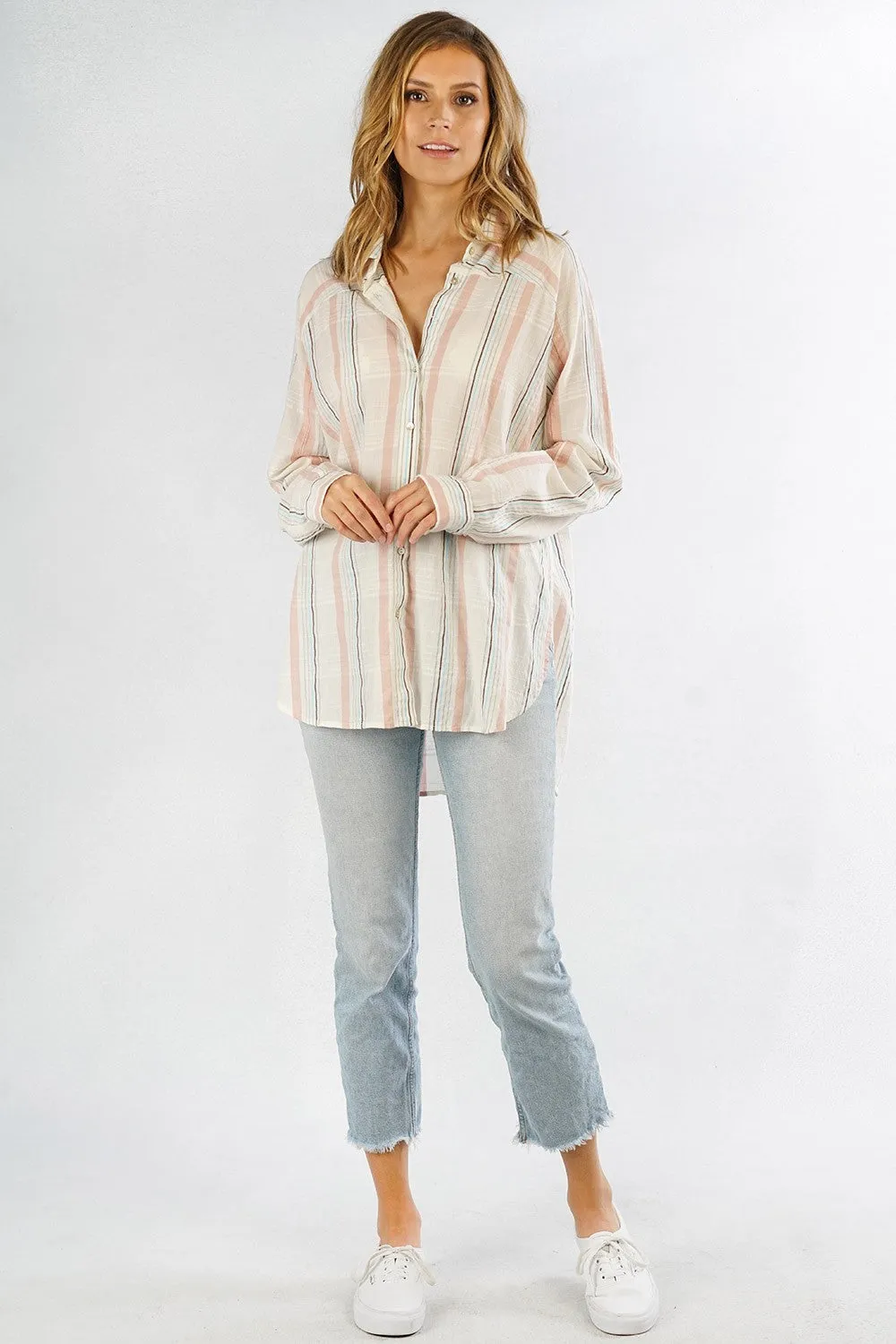 Yarn Dye Button Down Top