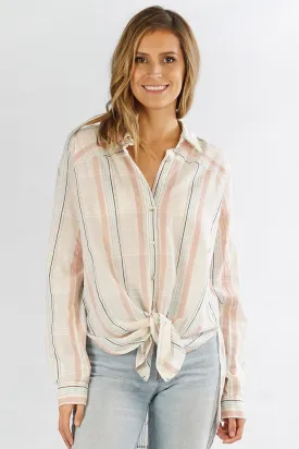 Yarn Dye Button Down Top