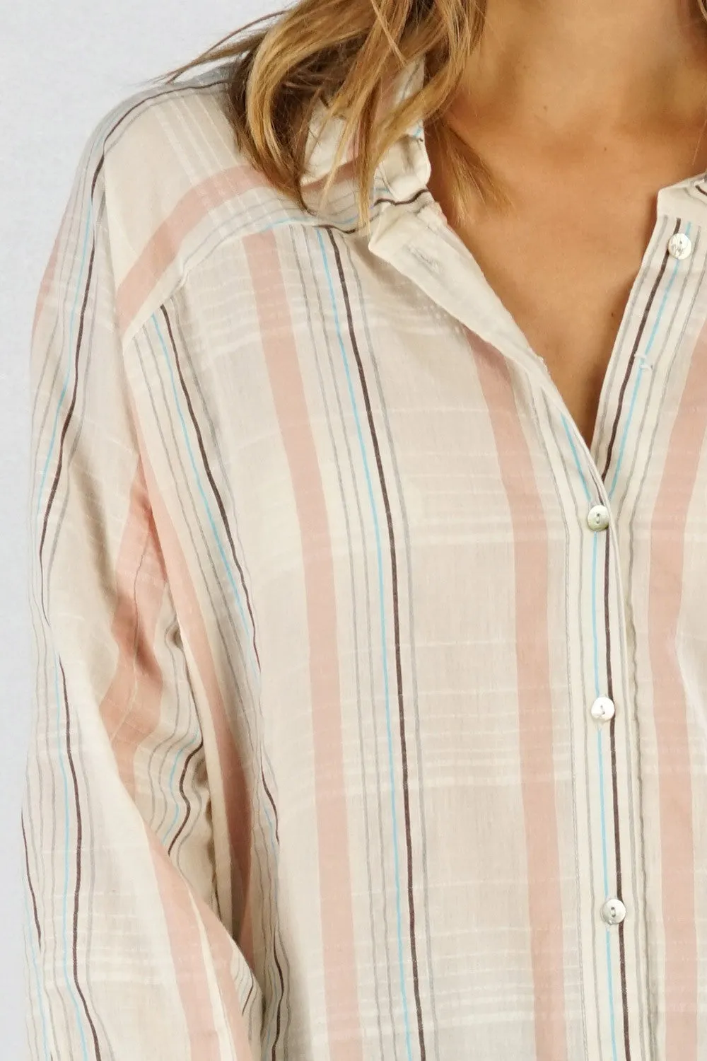 Yarn Dye Button Down Top