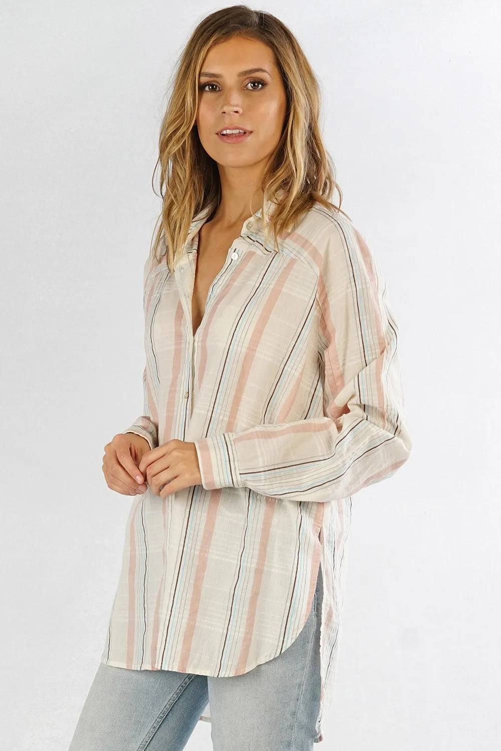 Yarn Dye Button Down Top
