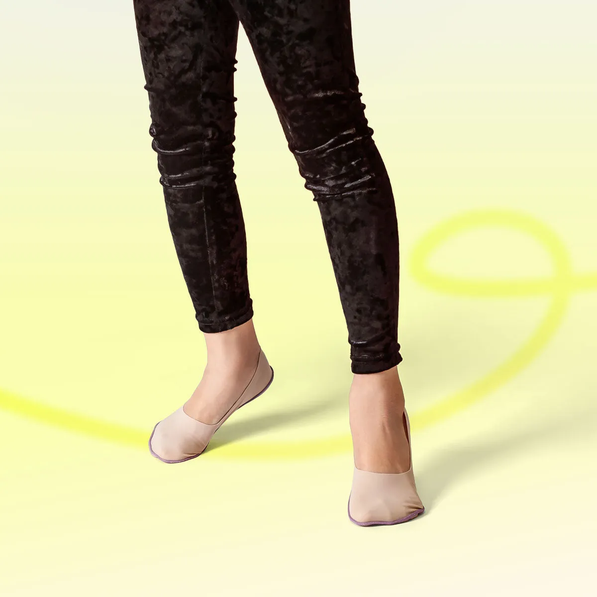 Youth No Show Socks | Mid-cut | Silky Smooth Nylon & Cotton 4 Pairs | Non-slip Guaranteed (Discontinued)